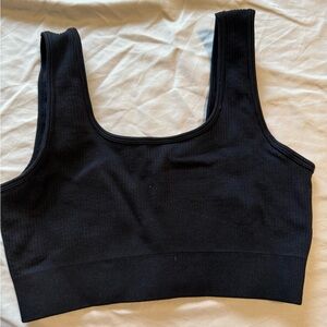 Black Ribbed Women's Bralette